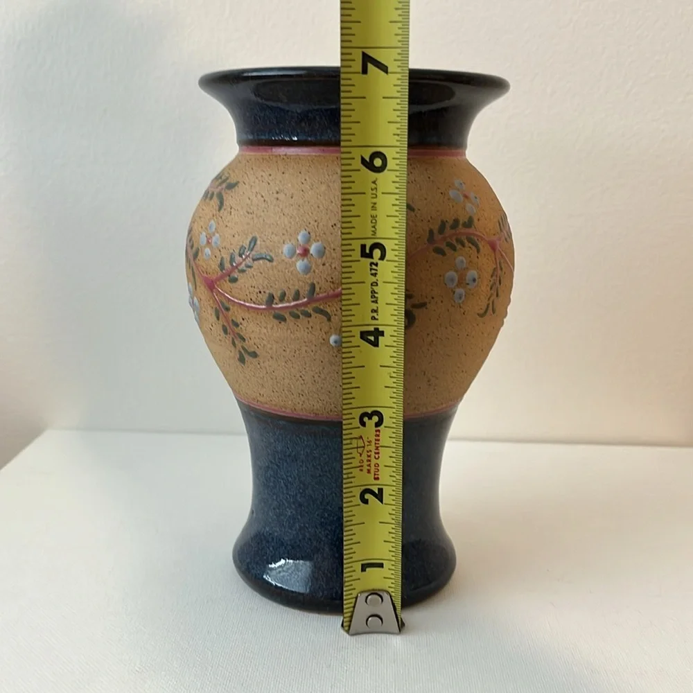 VINTAGE JASON PARSLEY STUDIO POTTERY STONEWARE CERAMIC VASE DECOR